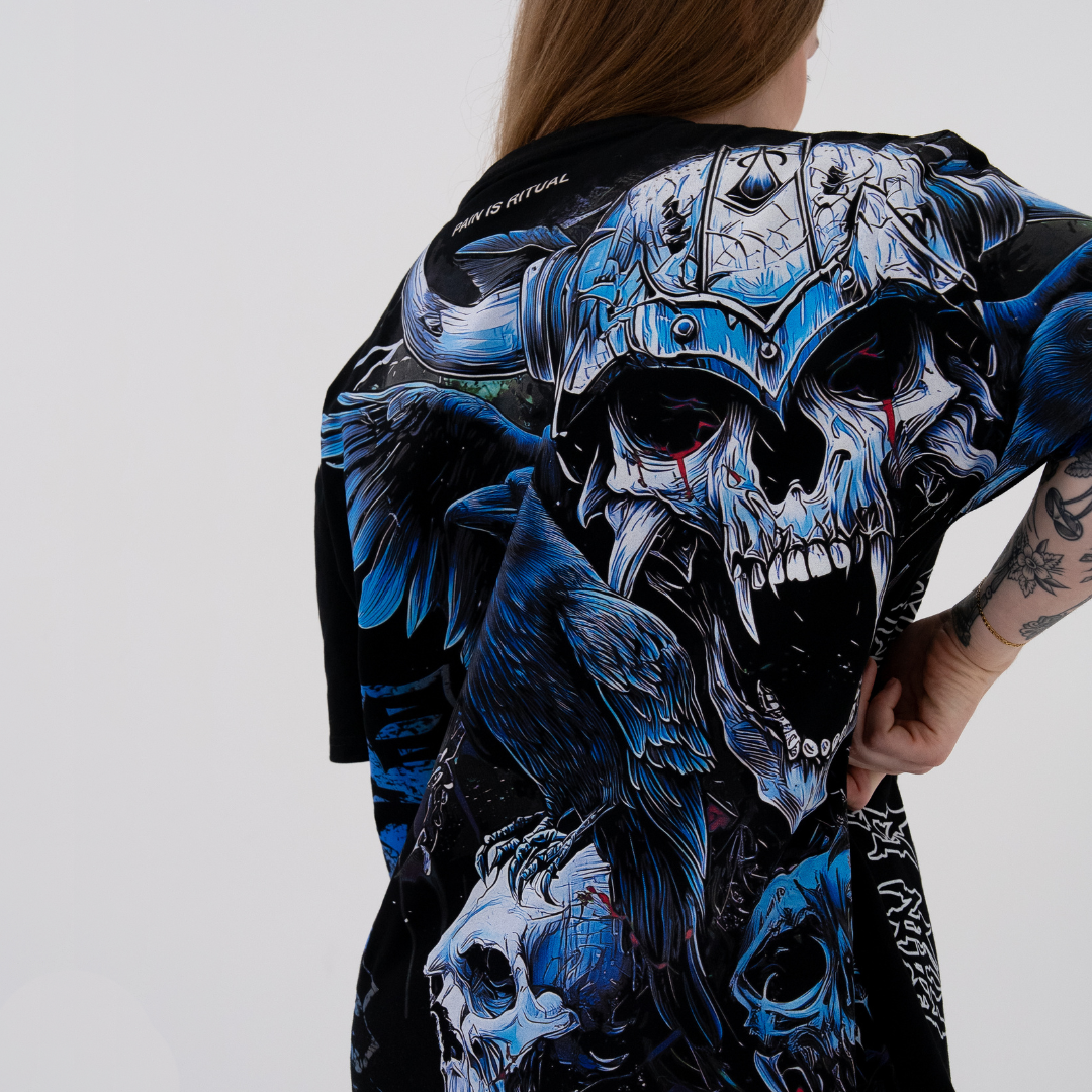 T-shirt oversize « La douleur est un rituel »