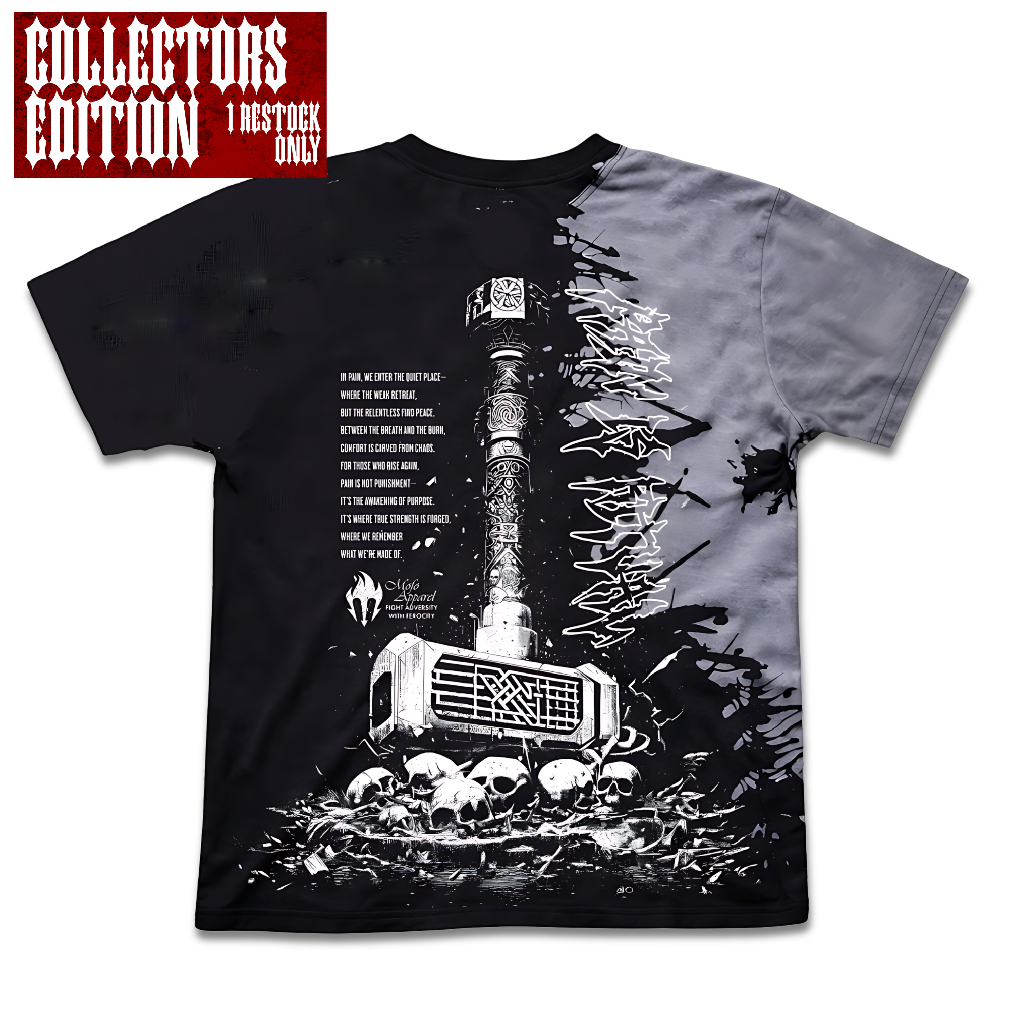 "Pain is Ritual" Mjölnir Oversized tee