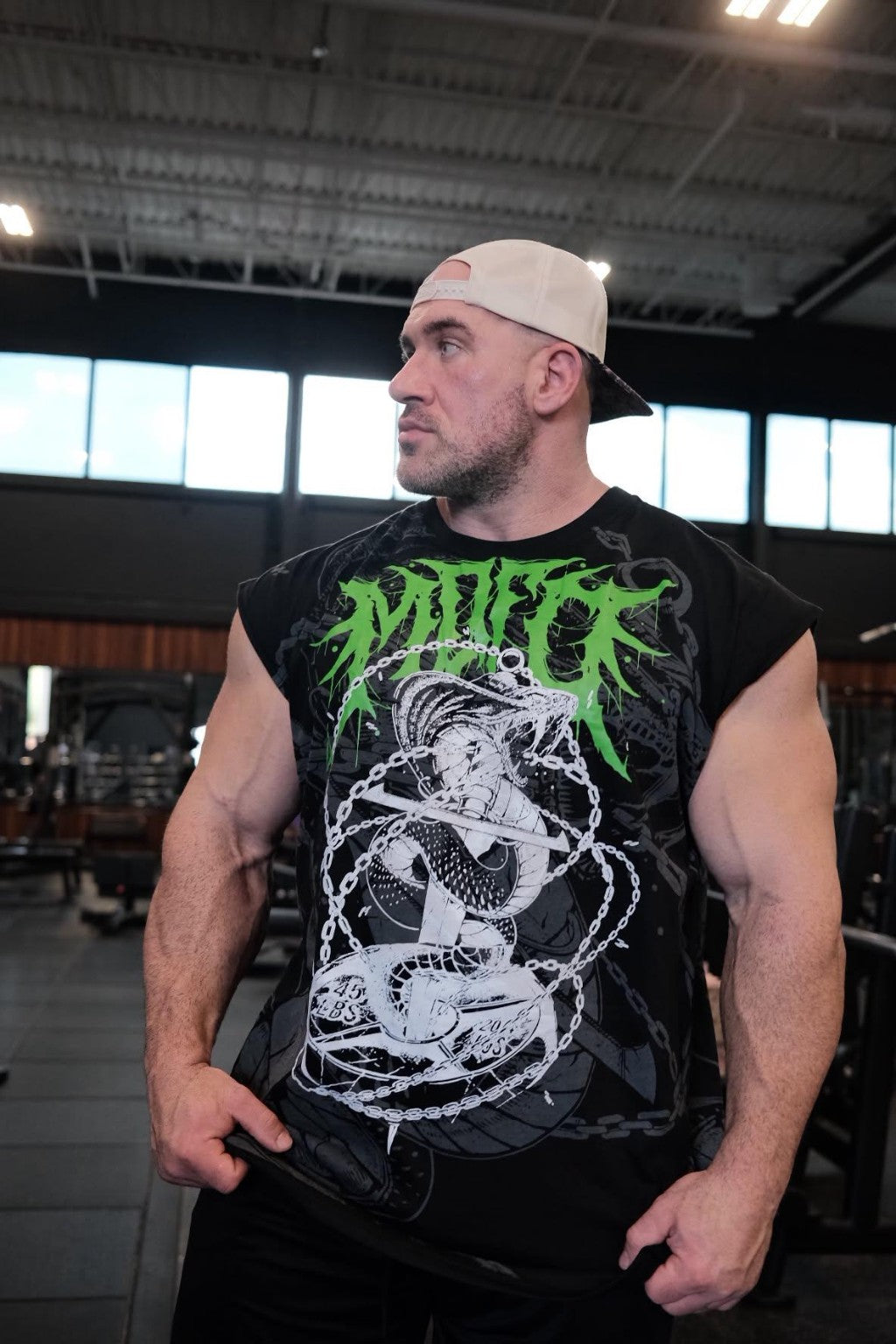 Antoine Vaillant wearing The Pump Is The Cure — front profile
