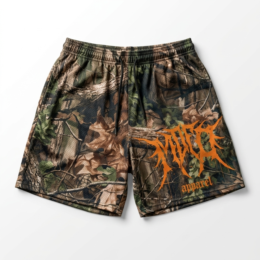Hunter's Vibe - Men's mesh short flatlay 2