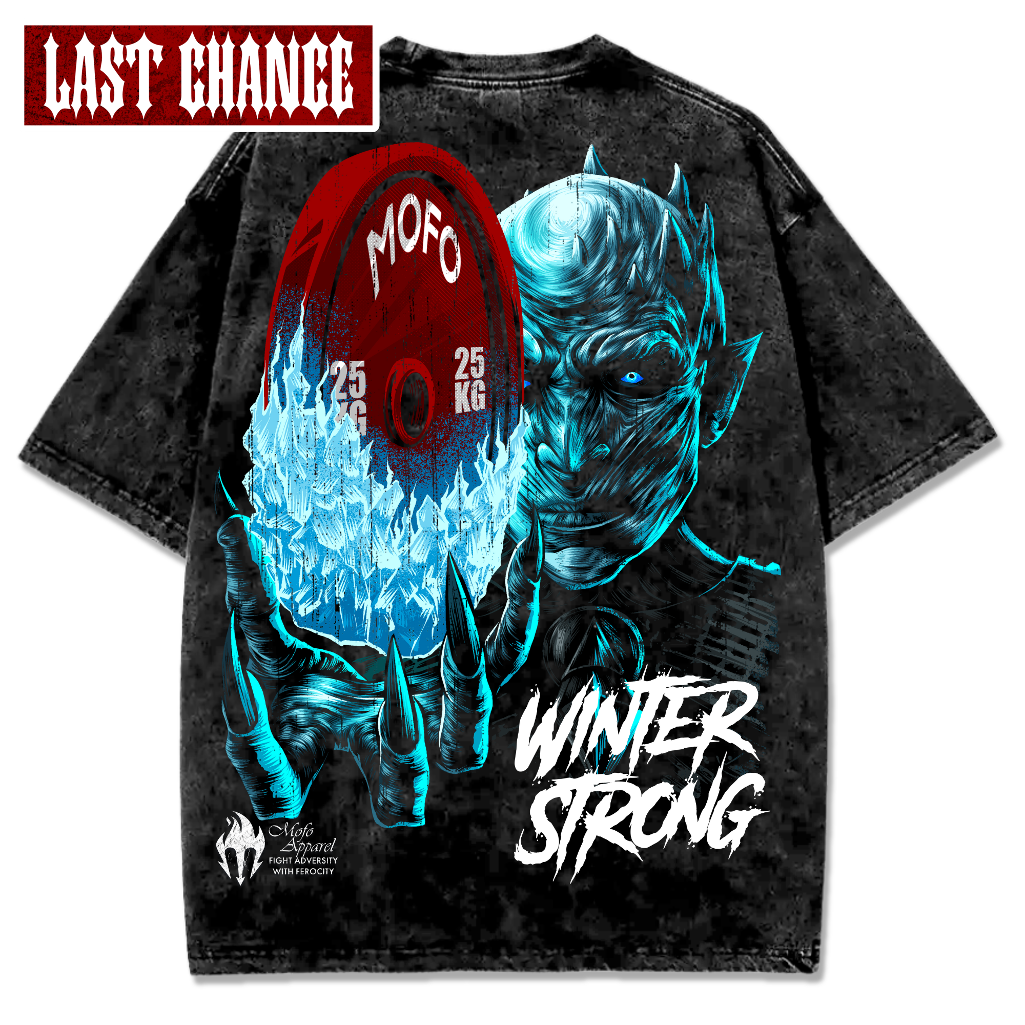 "Winter Strong" GIANT print Oversized tee
