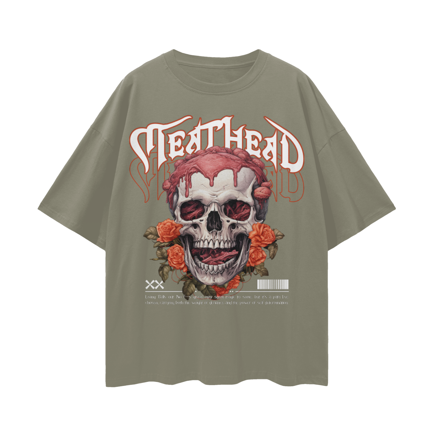 "Meathead" KAKI Oversized Tee